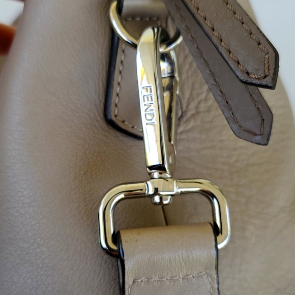 Fendi tri color By The Way Boston bag in larger size taupe grey - Picture 11 of 17